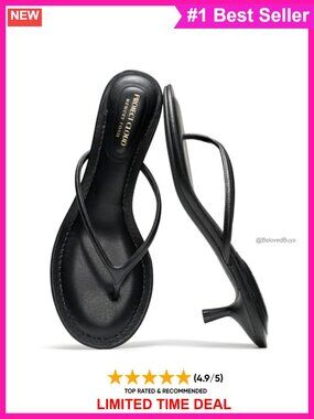 Genuine Leather Kitten Heel Strappy Sandals Open Toe Dressy